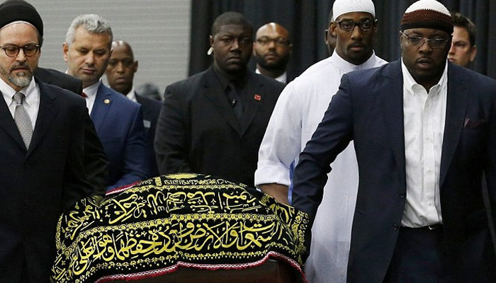 മുഹമ്മദ്‌ അലിയുടെ ജനാസ ഖബറടക്കത്തിന് കൊണ്ട് പോകുന്ന കാഴ്ച